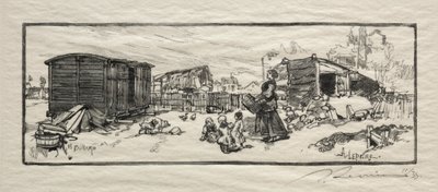 The Carriage House by Auguste Louis Lepère