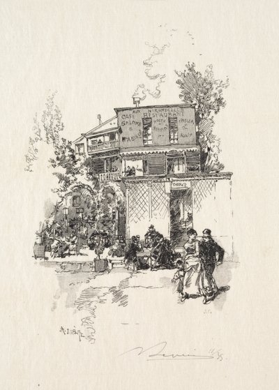 A Tavern by Auguste Louis Lepère