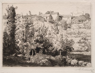 Village of Meule by Auguste Louis Lepère