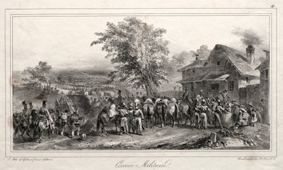 Album pour 1831: Convoi militaire by Auguste Raffet