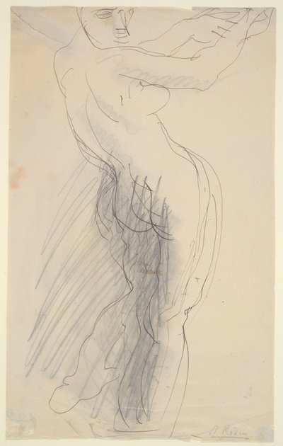 Standing Female Nude, Arms Raised by Auguste Rodin