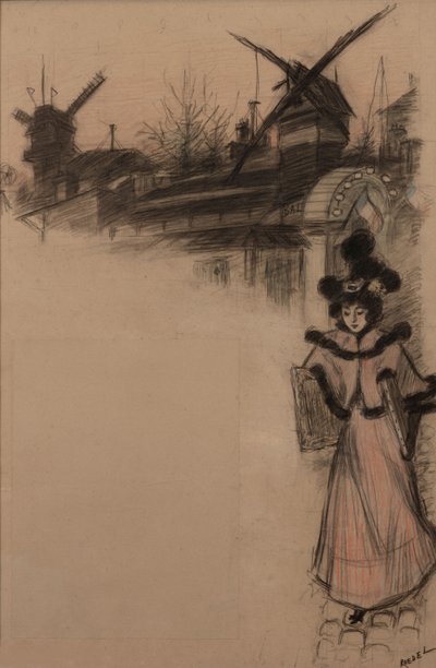 Moulin de la Galette Study by Auguste Roedel
