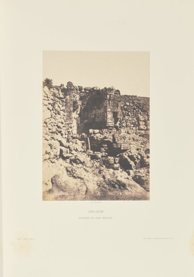 Jerusalem. Fountain of Saint Philippe by Auguste Salzmann
