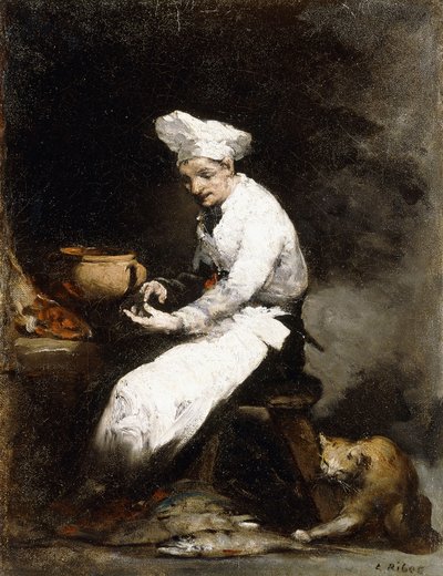 The Cook and the Cat by Auguste Theodule Ribot
