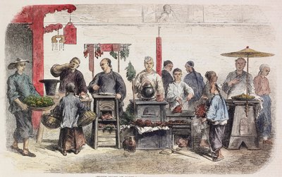Street Cooks at Canton by Auguste after Borget