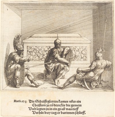Christ in the Tomb by Augustin Hirschvogel