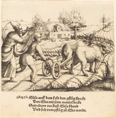 Elijah Anoints Elisha by Augustin Hirschvogel