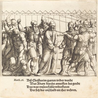Jesus Being Led to Caiaphas, 1549 by Augustin Hirschvogel