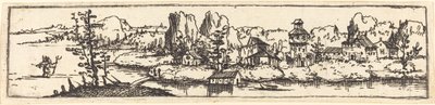 River Landscape with Saint Christopher by Augustin Hirschvogel