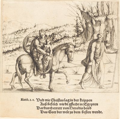The Flight into Egypt, 1548 by Augustin Hirschvogel
