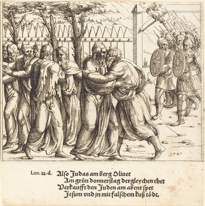 The Kiss of Judas by Augustin Hirschvogel