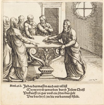 The Payment of Judas by Augustin Hirschvogel