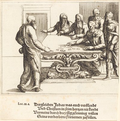The Payment of Judas by Augustin Hirschvogel