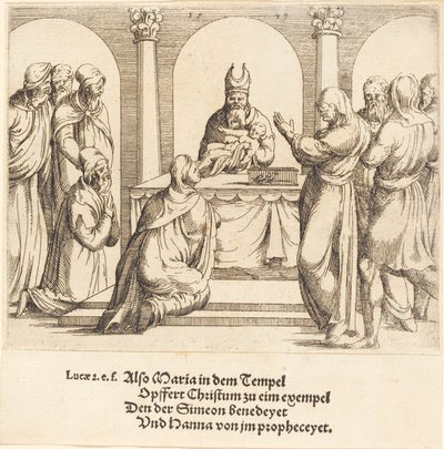 The Presentation in the Temple by Augustin Hirschvogel