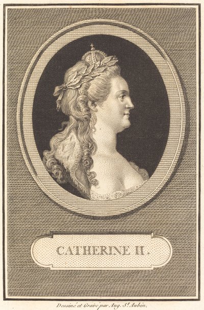 Catherine II by Augustin de Saint Aubin