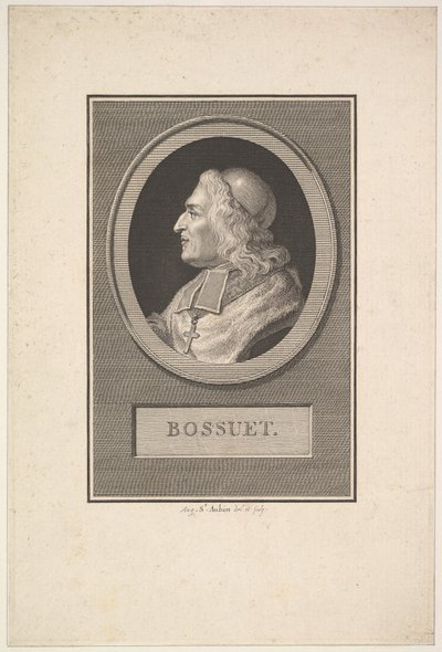 Portrait of Bossuet by Augustin de Saint Aubin