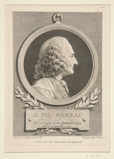 Portrait of Jean-Philippe Rameau by Augustin de Saint Aubin