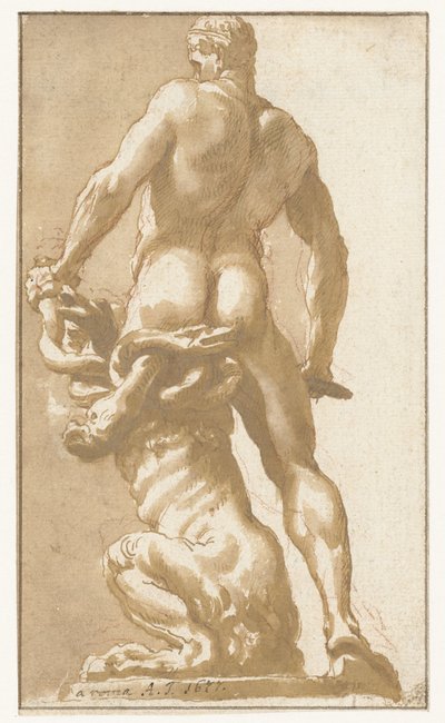 Hercules Kills the Hydra of Lerna by Augustinus Terwesten (I)
