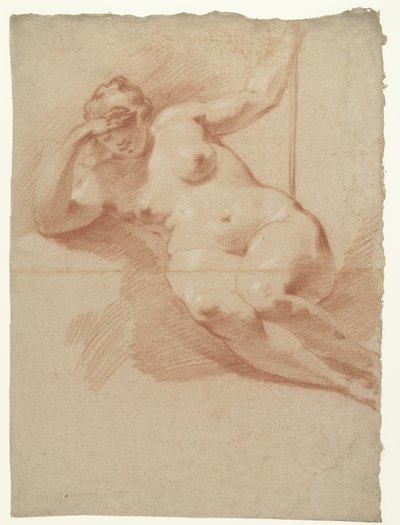 Reclining Female Nude by Augustinus Terwesten (I)