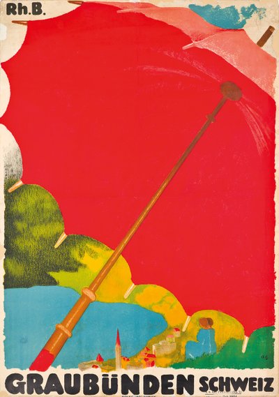 Poster Advertising Graubunden, Switzerland by Augusto Giacometti