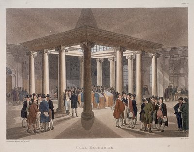 Coal Exchange, London by Augustus Charles Pugin, Thomas Rowlandson