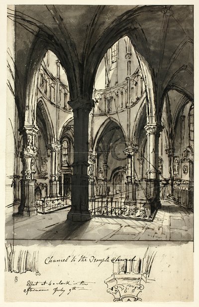 Chancel to the Temple Church by Augustus Charles Pugin