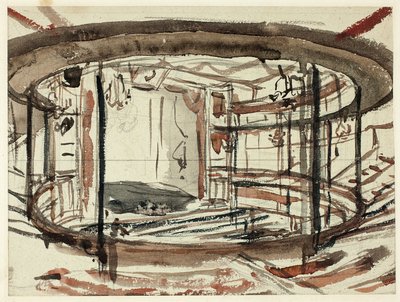 Study for Sadlers Wells Theater by Augustus Charles Pugin