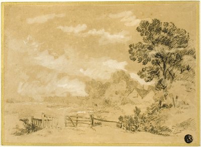 Landscape with Stile by Augustus Wall Callcott