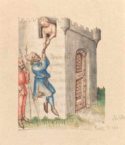 Michol Helping David Escape by Austrian 15th Century