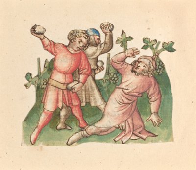 The Stoning of Naboth by Austrian 15th Century