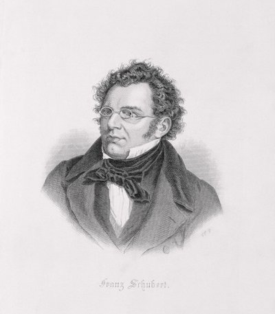 Portrait of Franz Schubert (1768-1827) by Austrian School