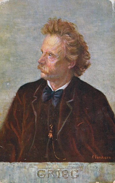 Postcard Depicting Edvard Hagerup Grieg by Austrian School