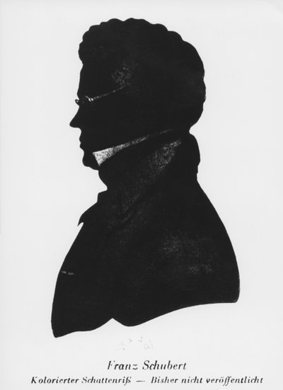 Silhouette of Franz Peter Schubert by Austrian School