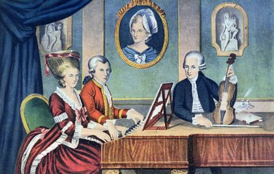 The Mozart Family in 1780-81 by Austrian School