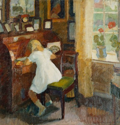 A Girl at a Writing Desk by Axel Bredsdorff