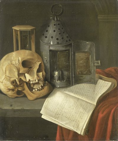 Vanitas Still Life by B. Schaak