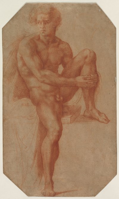 Seated Male Nude by Baccio Bandinelli