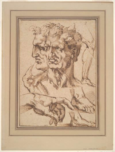 Sheet of Studies by Baccio Bandinelli