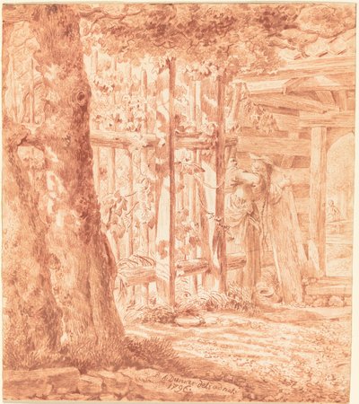 Encounter by the Garden Fence by Balthasar Anton Dunker
