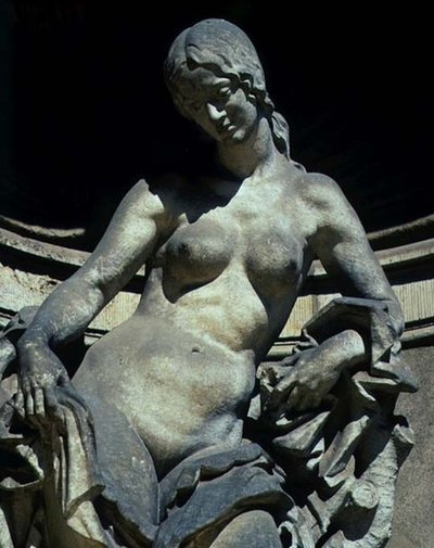 Detail (nymph sculpture) by Balthasar Permoser