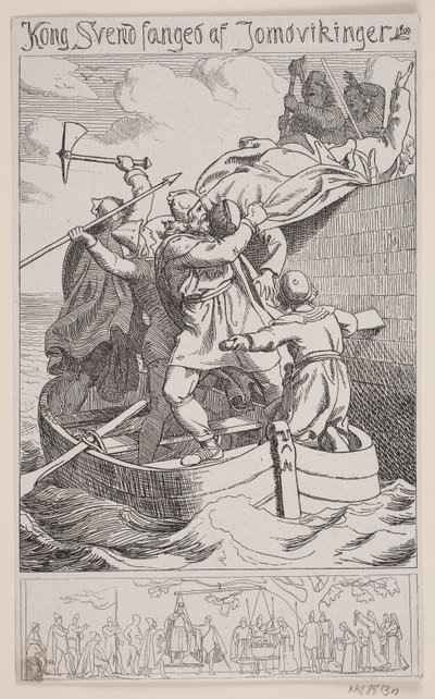 King Svend Captured by the Jomsvikings by Balzer Dahl