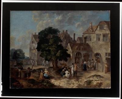 A Pair of Village Scenes by Barend Hendrik Thier