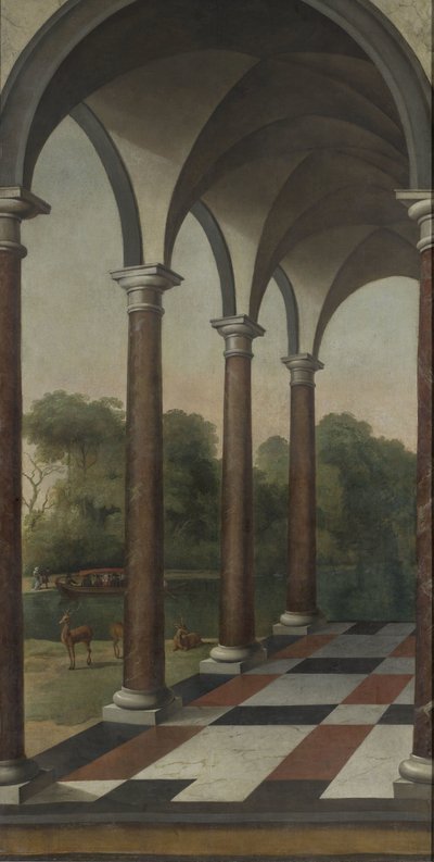 Colonnade Leading to a Park by Barent Fabritius (attributed to)