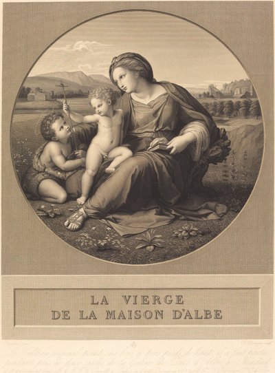 The Alba Madonna by Baron Auguste Gaspard Louis Desnoyers after Raphael