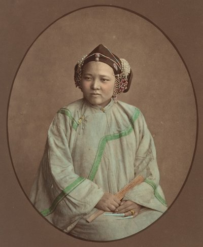 Girl from Lanxchow, 1870s by Baron Raimund von Stillfried