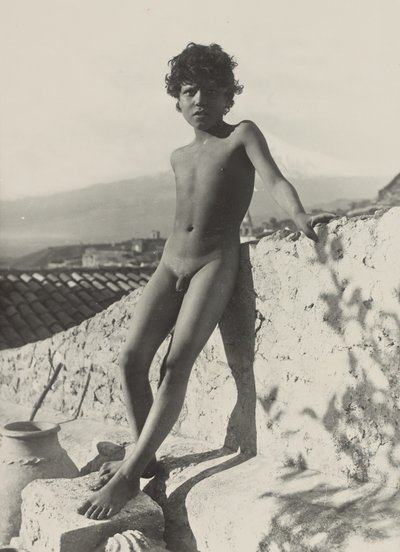 Nude Youth Standing by Baron Wilhelm von Gloeden