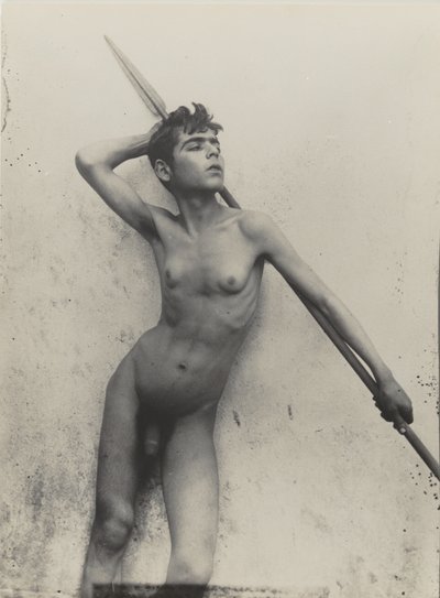 Sicilian Youth with Spear by Baron Wilhelm von Gloeden