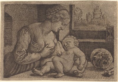 Madonna with Skull by Barthel Beham