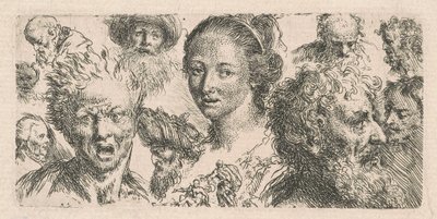 Studies of Eleven Heads by Bartholomäus Ignaz Weiss