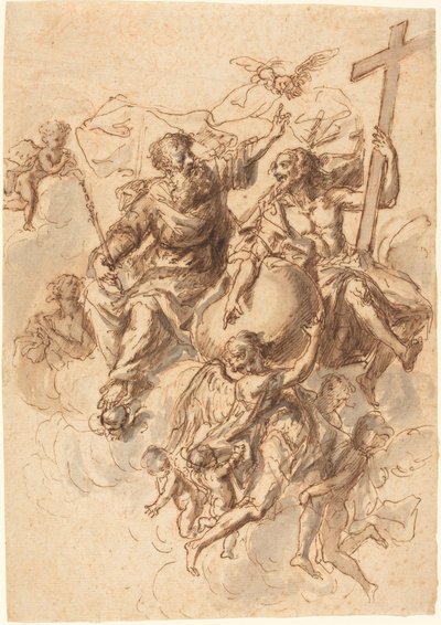The Trinity Surrounded by Angels by Bartholomäus Ignaz Weiss